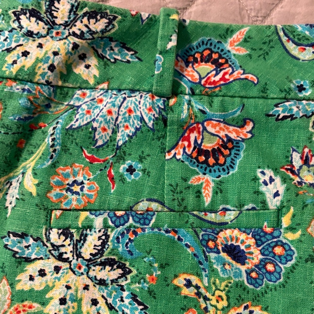 Talbots Green Floral Paisley Bermuda Shorts - Picture 4 of 5